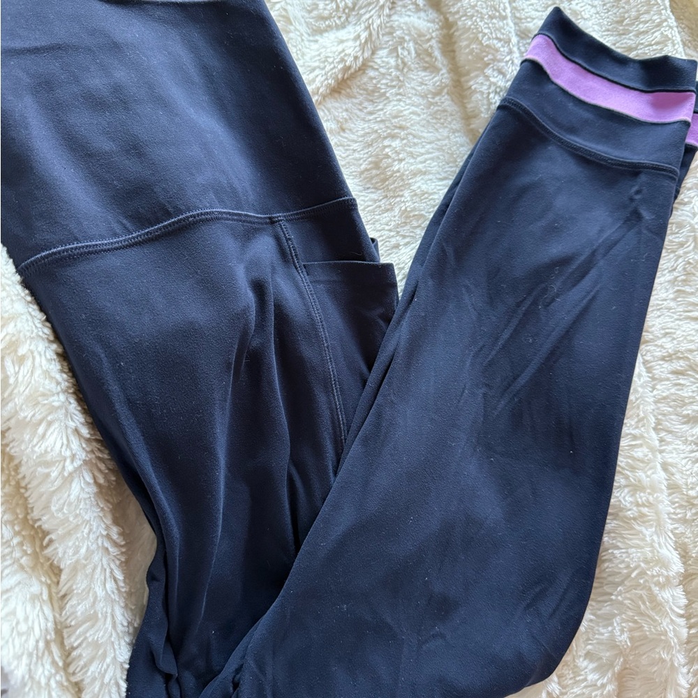 Athleta, Navy, and Pink Capri Leggings